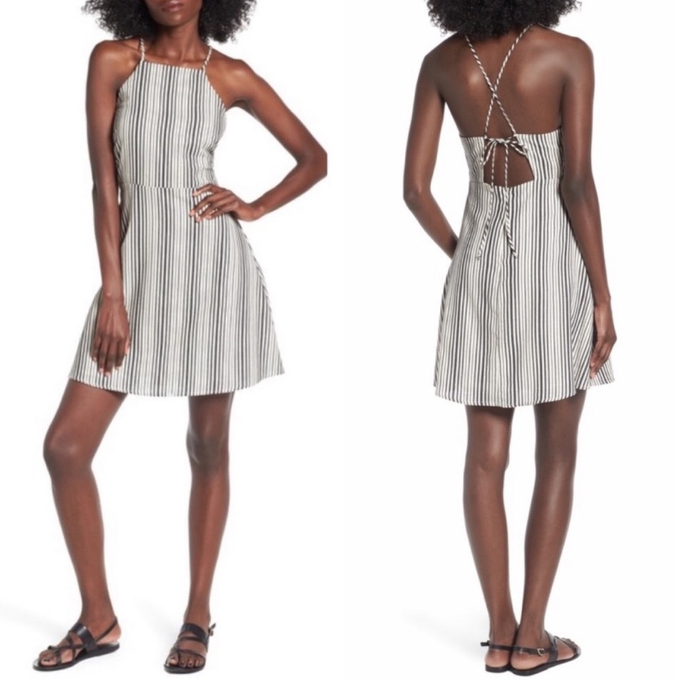 Lush Linen Striped Dress